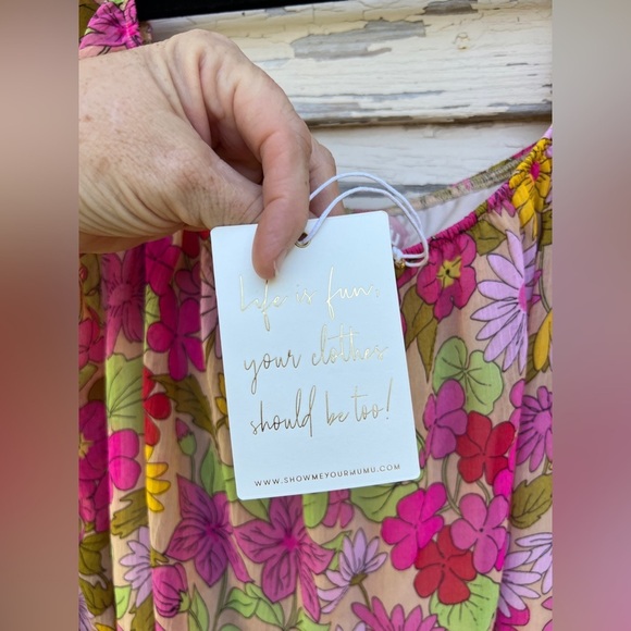 Show Me Your MuMu Briar Carnaby Floral Flower Power Retro Sheer Mini Dress S New - Picture 7 of 8